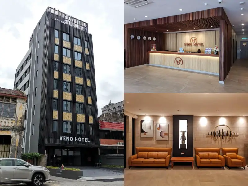 Lobby And Exterior Of Veno Hotel In Penang