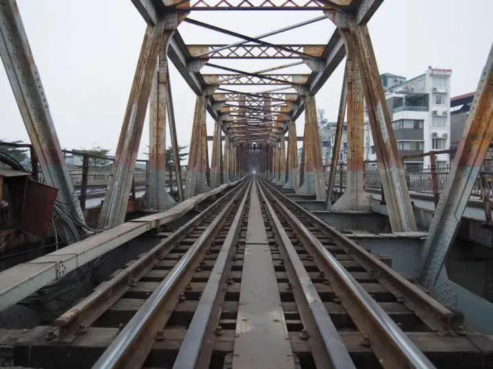 Long Bien bridge in Hanoi