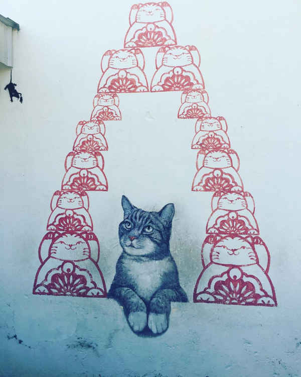 Love Me Like Your Fortune Cat - One Of The 101 Kittens Penang Street Art Project