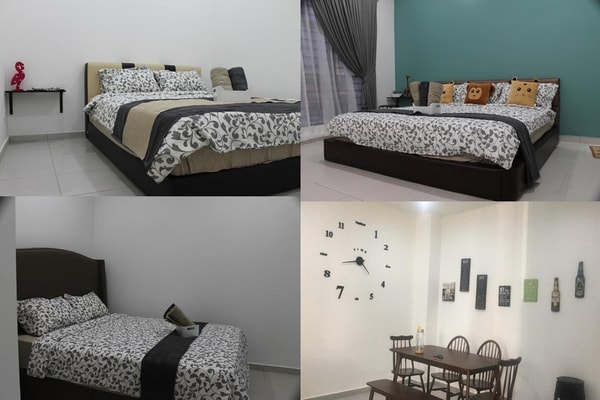 Luxury Kuala Selangor Homestay Bedrooms and Living Room