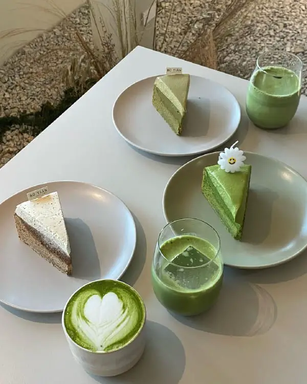 Matcha Based Beverages And Desserts At BuTian Cafe