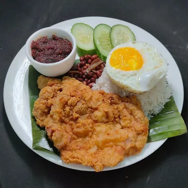 Nasi Lemak Chicken Chop At EFA WESTERN, Shah Alam