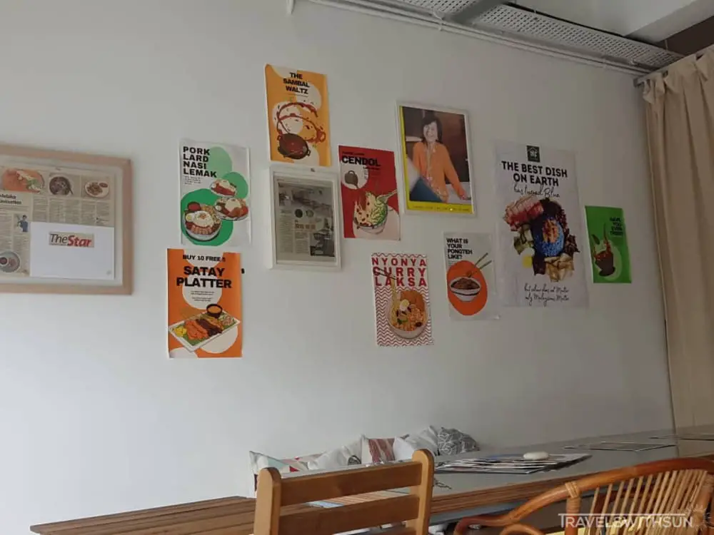 Newspaper Clippings And Retro Style Posters On The Walls Of Kampung Dining At Petaling Jaya