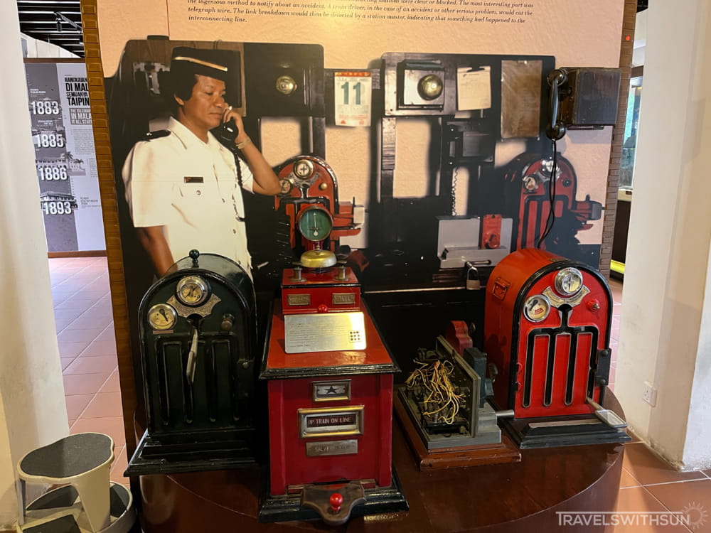 Old Railway Communication System Display At The Telegraph Museum, Taiping