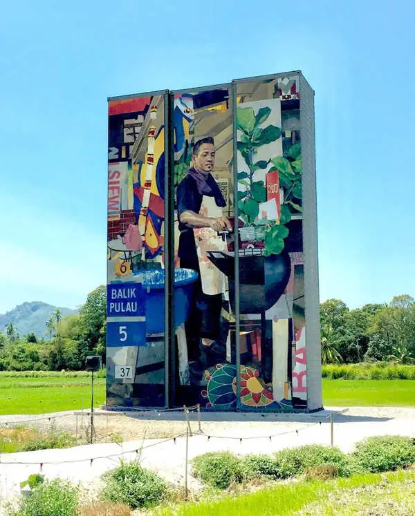 Once at Balik Pulau’s Street Market By Marat Danilyan (Russia) - A Container Art Installation For Penang Container Art Festival (PICAF) 2020