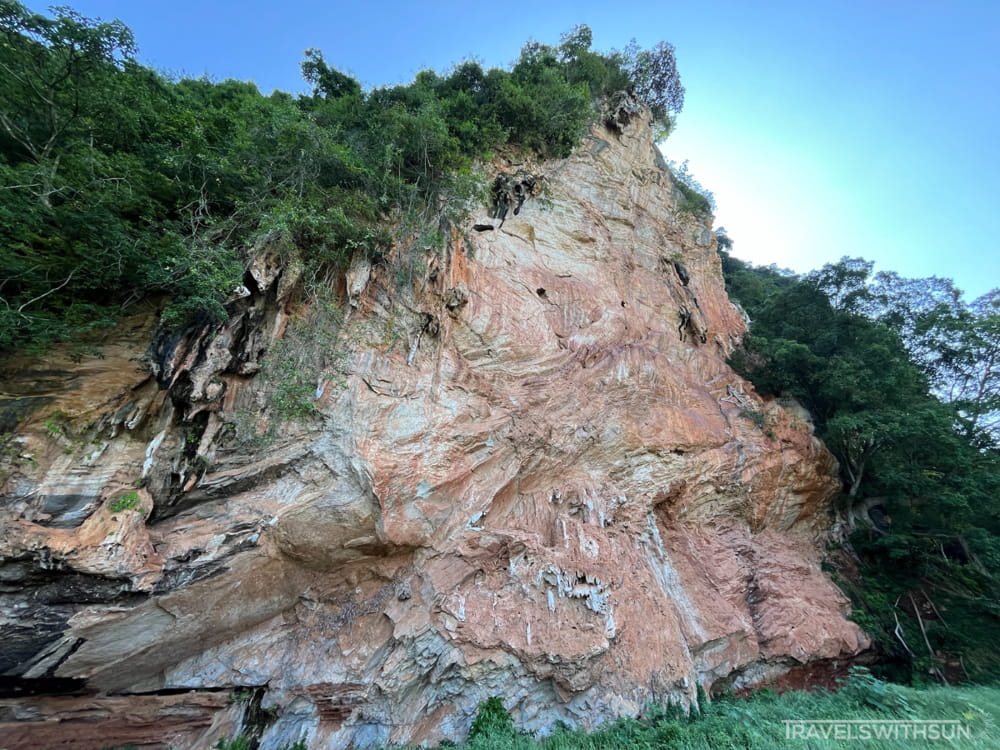 One Side Of The Limestone Hill Where Tambun Cave Is