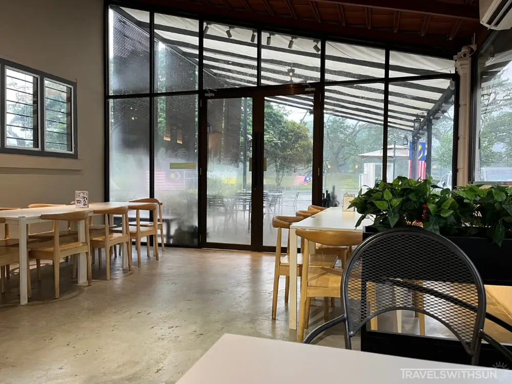 Outdoor Seating Seen From Inside DoubleTap Cafe, Taiping