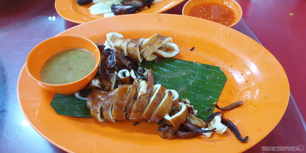 Oven-Grilled Squid At Siu Siu Restaurant Near Thean Hou Kong Temple