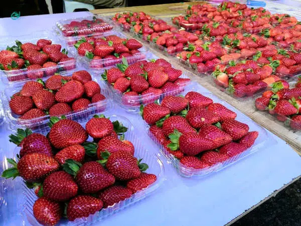 Packed Strawberries For Sale At Kea Farm Market