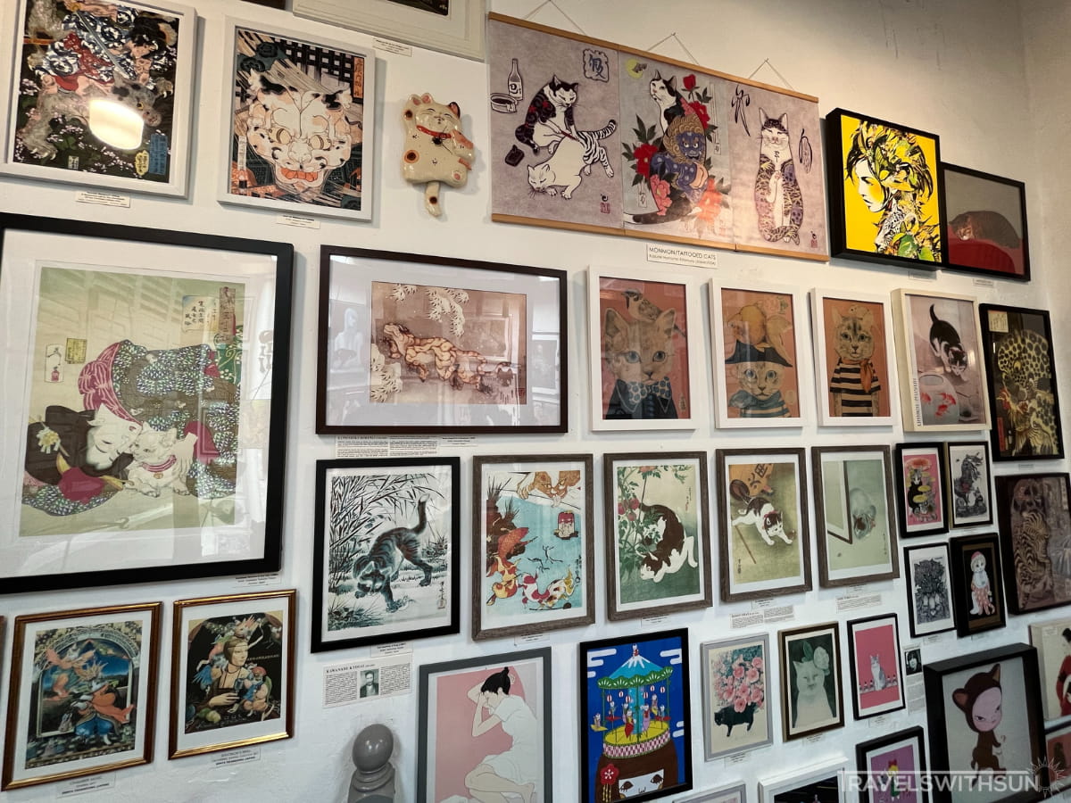 Paintings By Different Artists At Meowseum Museum Of Cat Art & Craft