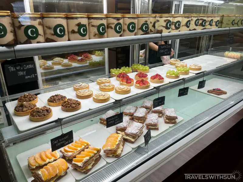 Pastries On Display At Chloe Co Cafe In Ipoh