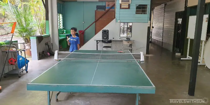 Ping Pong Table At The Little Habitat Camping Site In Bentong