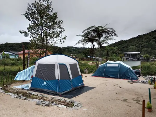 Pitched Tents At MPGV Hikers Paradise, Cameron Highlands
