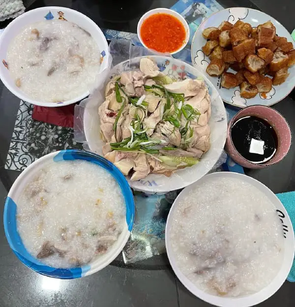 Porridge With Side Dishes At Restoran Seremban Chicken Porridge