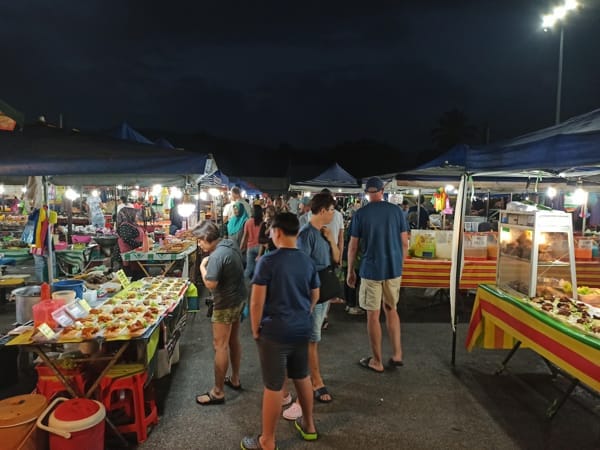 Rows Of Stalls At Padang Matsirat Night Market