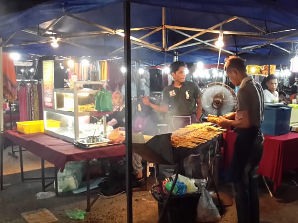 Satay Stall At Kedawang Night Market, Langkawi