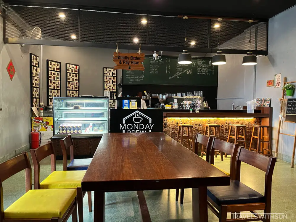 Seating Inside Monday Brew Cafe, Taiping