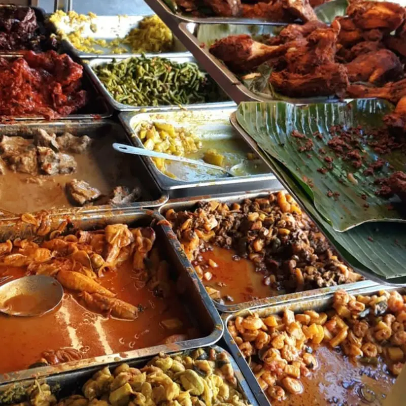 Selection Of Dishes At Kassim Nasi Kandar Near Komtar, Penang
