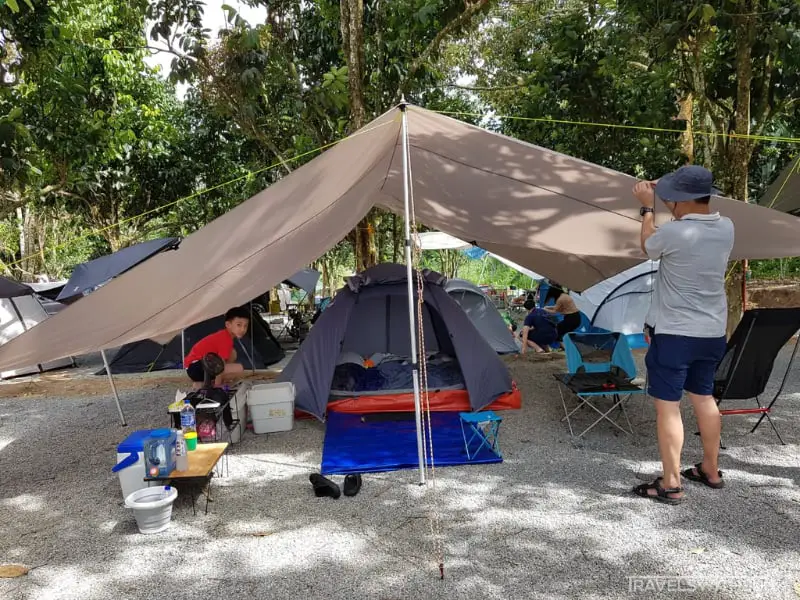 Setting Up A Tent At Camperz Hideout In Bentong