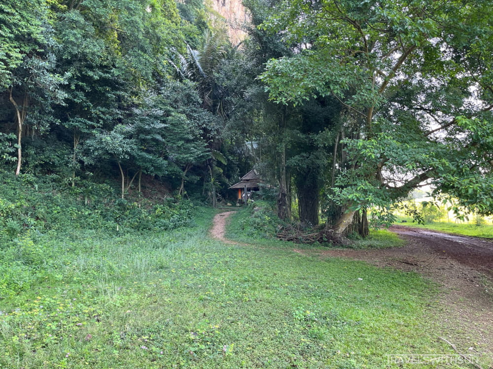 Shelter Seen From The Dirt Path To Tambun Cave