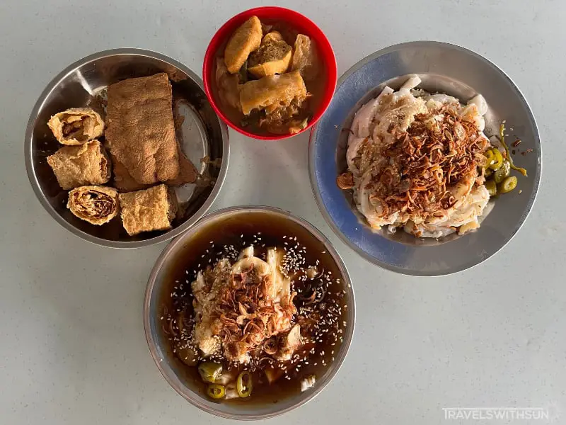 Side Dishes And Chee Cheong Fun At Canning Garden Chee Cheong Fun