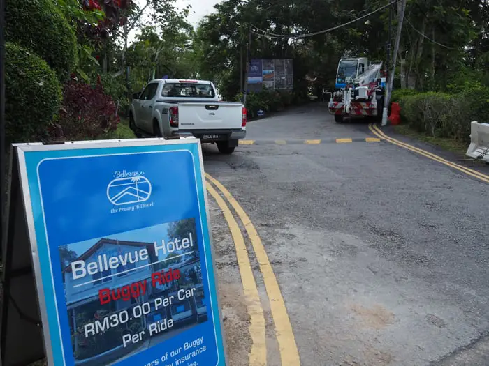 Sign And Directions To Bellevue Hotel On Penang Hill