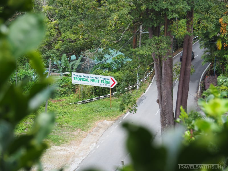 Sign Marking The Entrance To Tropical Fruit Farm In Penang