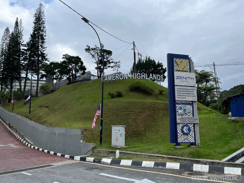 Signage And Road Up To Zenith Hotel, Cameron Highlands