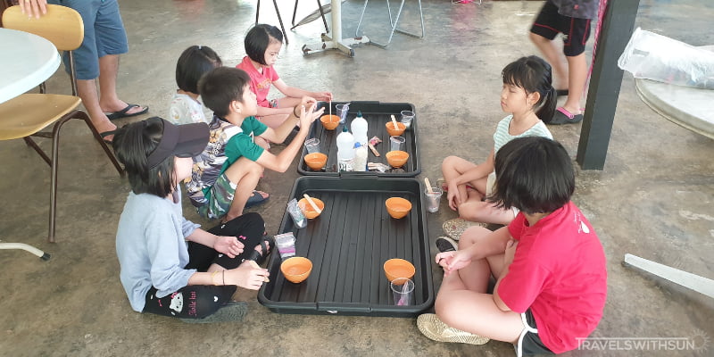 Slime Making Craft At The Little Habitat Camping Site In Bentong