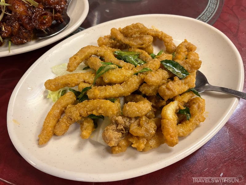 Squid Fried With Salted Egg Yolk At Sun Marpoh Restaurant, Ipoh
