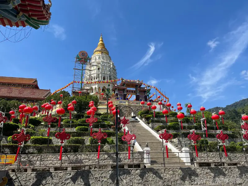 Stairs Up To The Pagoda At Kek Lok Si In Penang