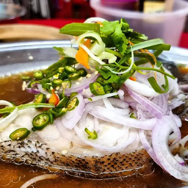 Steam Fish With Chili Padi At Thong Yew Seafood Restaurant