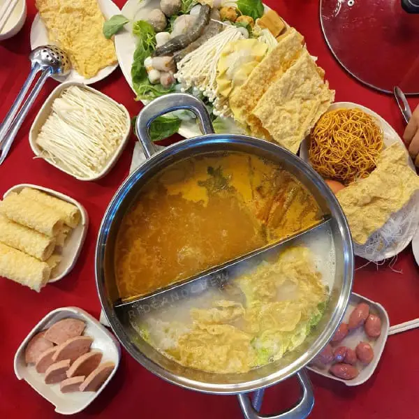 Steamboat Spread At Bamboo Garden Steamboat Restaurant