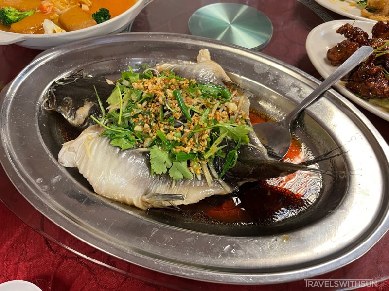 Steamed Fish With Soy Sauce At Sun Marpoh Restaurant, Ipoh