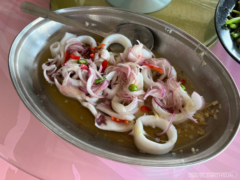 Steamed Squid At Rasa Sayang Seafood Restaurant In Kuala Sepetang