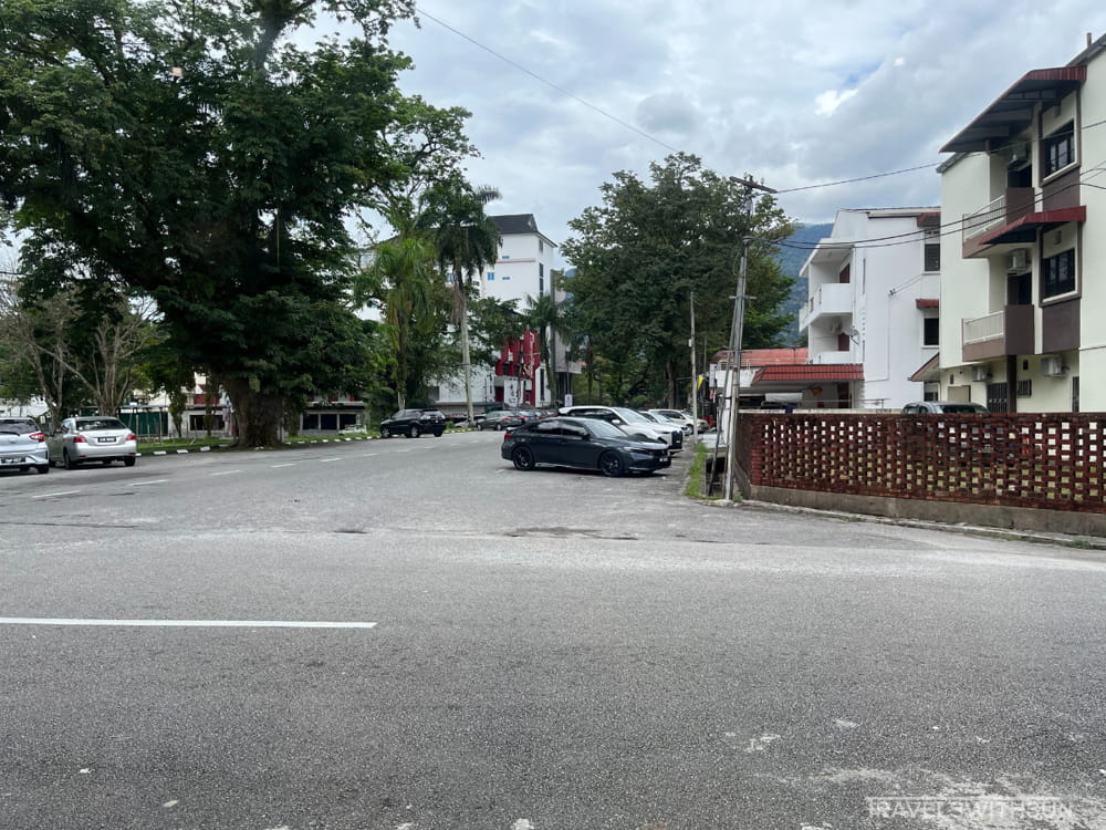 Street Parking Close To Rainy Corner In Taiping