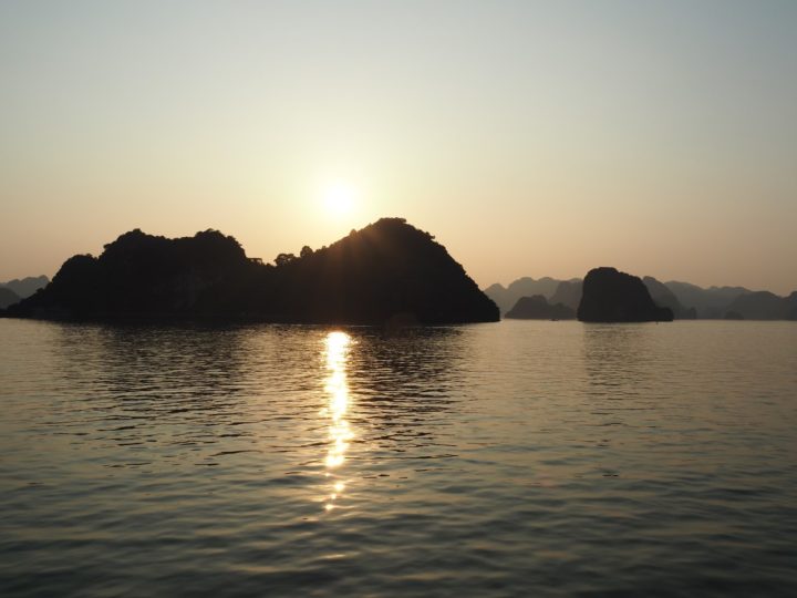 Sunrise in Halong bay