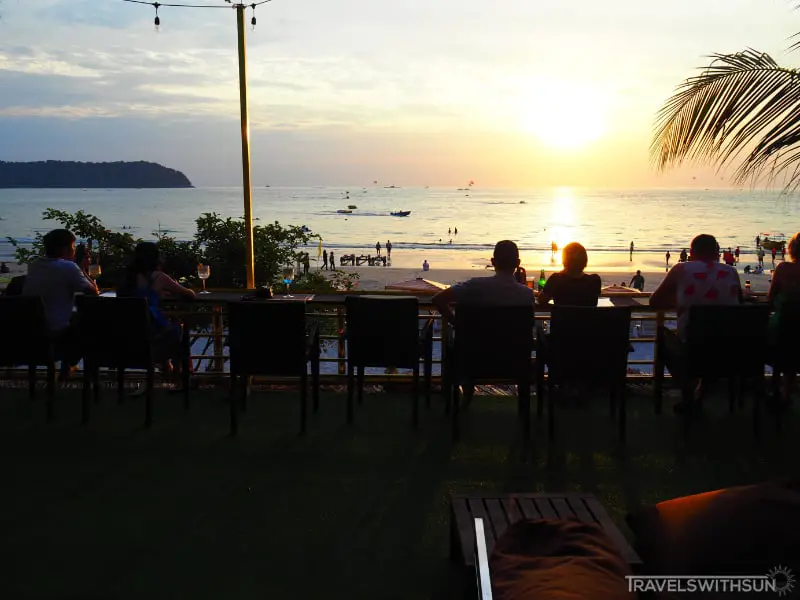 Sunset View From Upstairs At Yellow Beach Cafe At Pantai Cenang, Langkawi