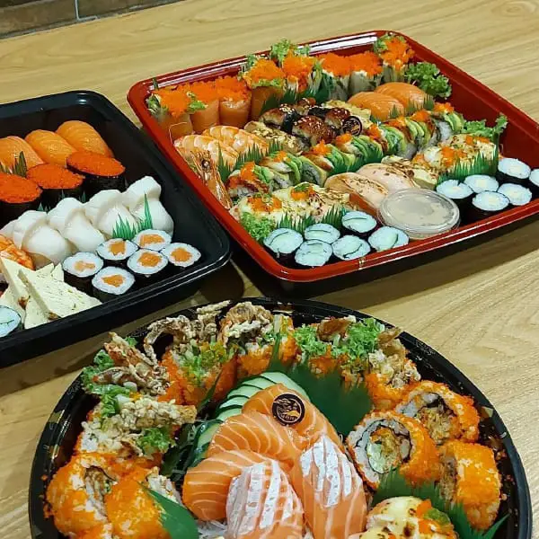Sushi And Sashimi Platters At Haruki Japanese Restaurant