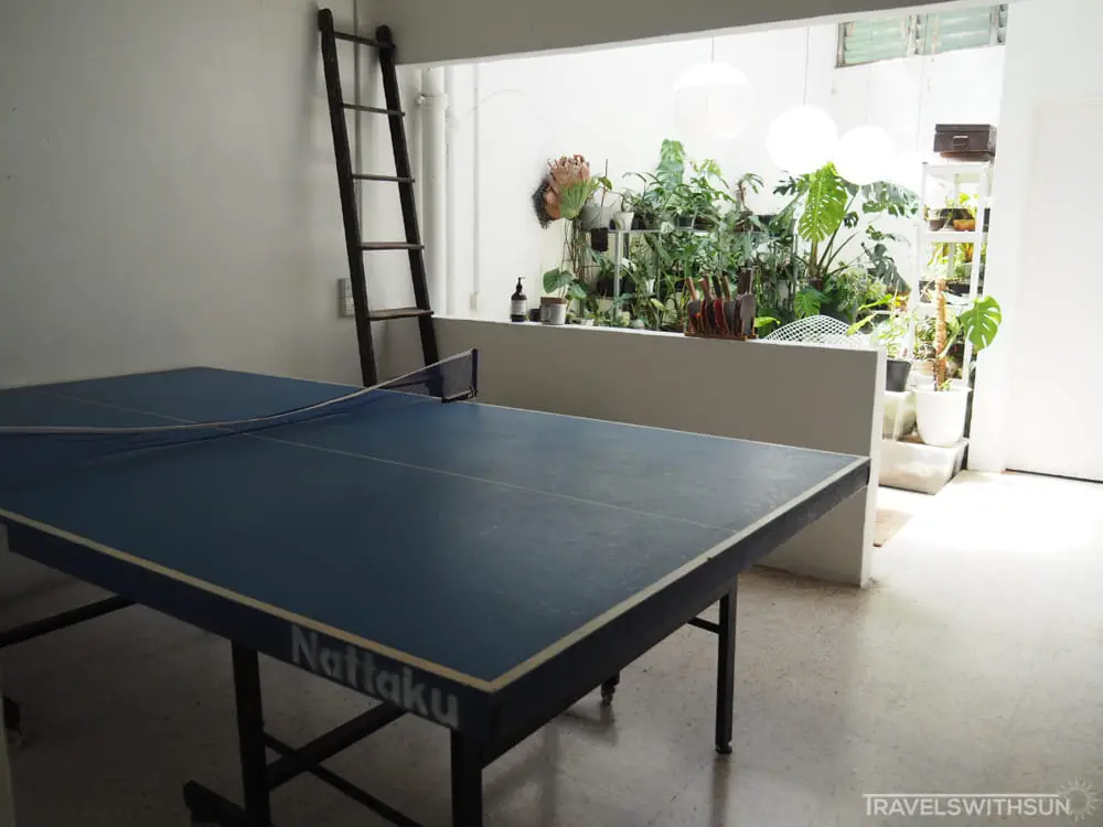 Table Tennis Table Behind Lunabarcoffee In Penang