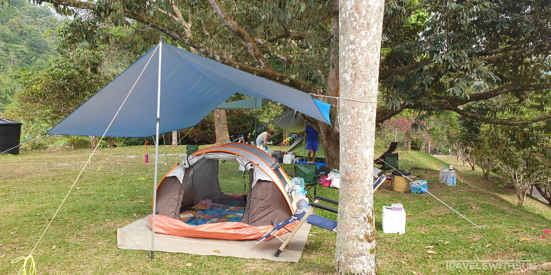 Tent Set Ups At The Little Habitat Camping Site In Bentong