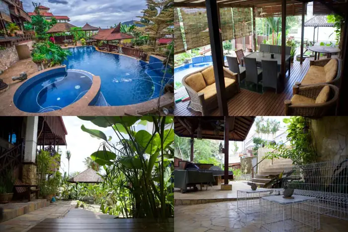 The Large Private Swimming Pool And Outdoor Spaces At Tropical Paradise Homestay In Selangor