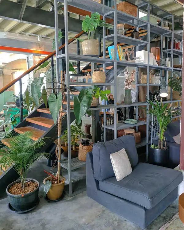 The Plant Filled Interior Of Kafka Penang