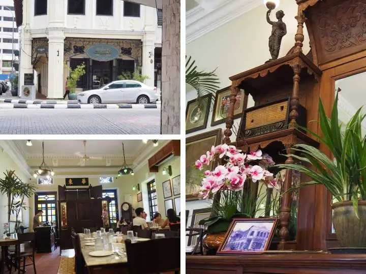 怡保咖啡馆 Durbar（当年的 FMS）的外观和室内装饰