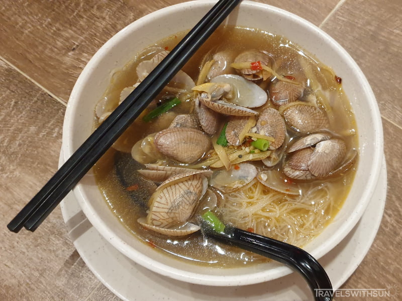 Topview Of Signature Lala Soup Noodles At Lai Foong Lala Noodles In KL