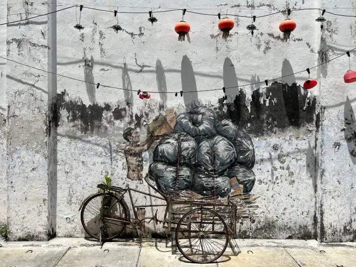 Trishaw Mural Walking Distance From Concubine Lane