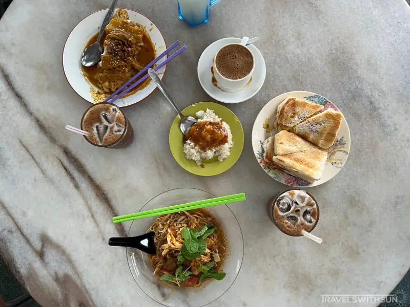 Typical Breakfast At Keng Nam Coffee Shop
