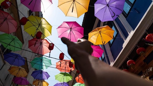 Umbrellas in Market Lane Ipoh - photo credits to litvidphos (Instagram)