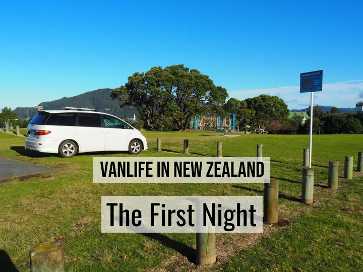 Van life in New Zealand - Read the full account of our first night sleeping in our car on www.travelswithsun.com