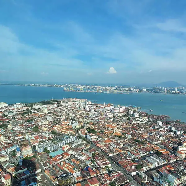 View Of Georgetown From The Top KOMTAR Penang